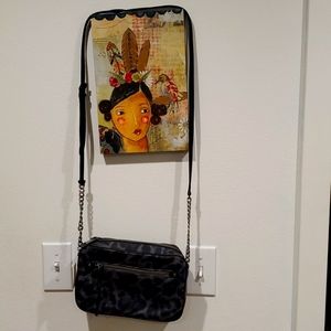 Michael Kors black leopard purse